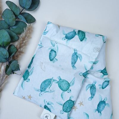 Grain pillow with organic spelt turtle