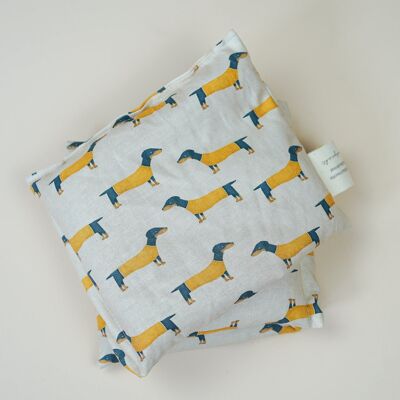 Grain pillow with organic spelt dachshund