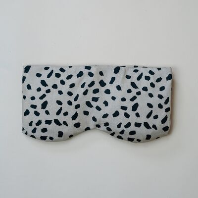 Lavender Cotton Eye Pillow - Dots Coffee