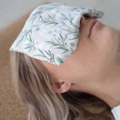 Lavender eye pillow made of cotton - olive