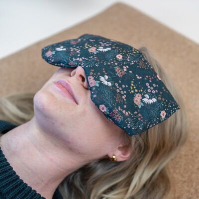 Eye pillow flowers boho black