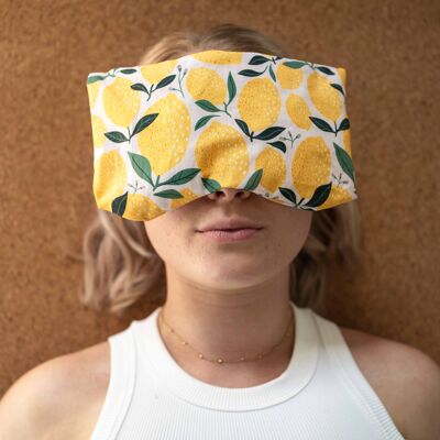 Lavender eye pillow made of cotton - lemons