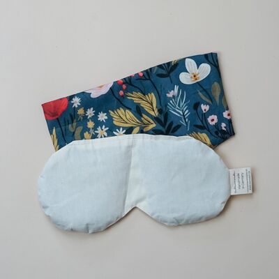 Yoga Eye Pillow with Cover (Spelt + Lavender) - Flower Blue