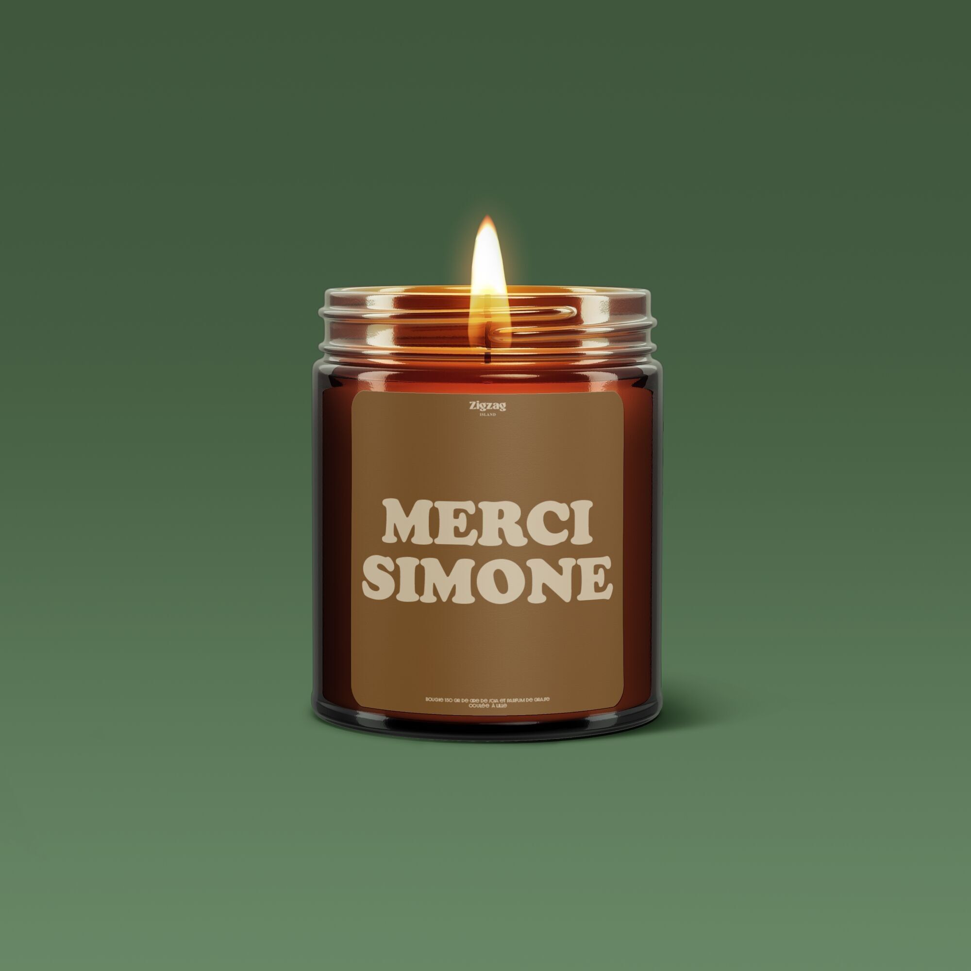 BOUGIE LES MESSAGES LITTÉRAIRES " MERCI SIMONE"