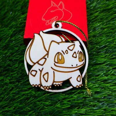 Wooden Engraved Pokémon Christmas Ornaments - Bulbasaur
