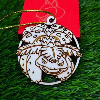 Wooden Engraved Pokémon Christmas Ornaments - Venusaur