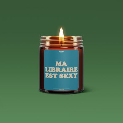 LITERARY MESSAGES CANDLE "MY BOOKSELLER IS SEXY"