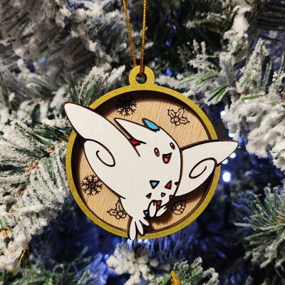 Wooden Colorful Pokémon Christmas Ornaments - Togekiss