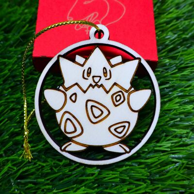 Wooden Engraved Pokémon Christmas Ornaments - Togepi