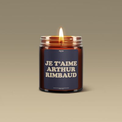 BOUGIE LES MESSAGES LITTÉRAIRES JE T'AIME ARTHUR RIMBAUD