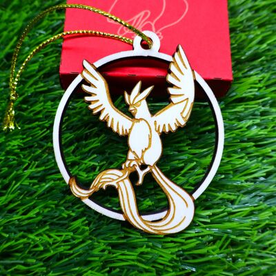 Wooden Engraved Pokémon Christmas Ornaments - Articuno