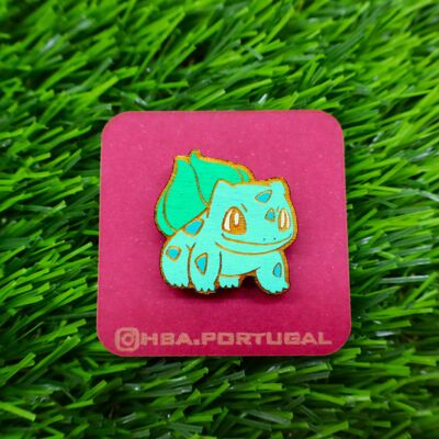 Wooden Pokémon Pins, Bulbasaur, Colorful Badge Geek Collectible