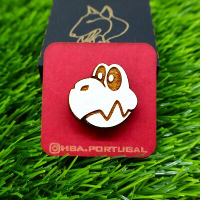Colorful Super Mario Inspired Wooden Pin, Dry Bones, Geek Retro Gamer Badge