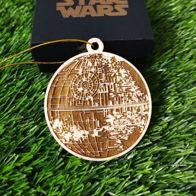 Décoration de Noël en bois Star Wars - Étoile de la Mort