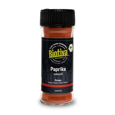 Paprika edelsüß gemahlen Bio - 55g im Glasstreuer