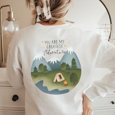 Sweater Camping Adventure Tent "You are my greatest Adventure" Camper Travel Sweater - Clothing North