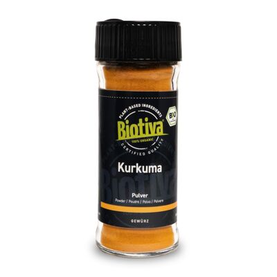 Kurkuma Pulver Bio - 50g im Glasstreuer