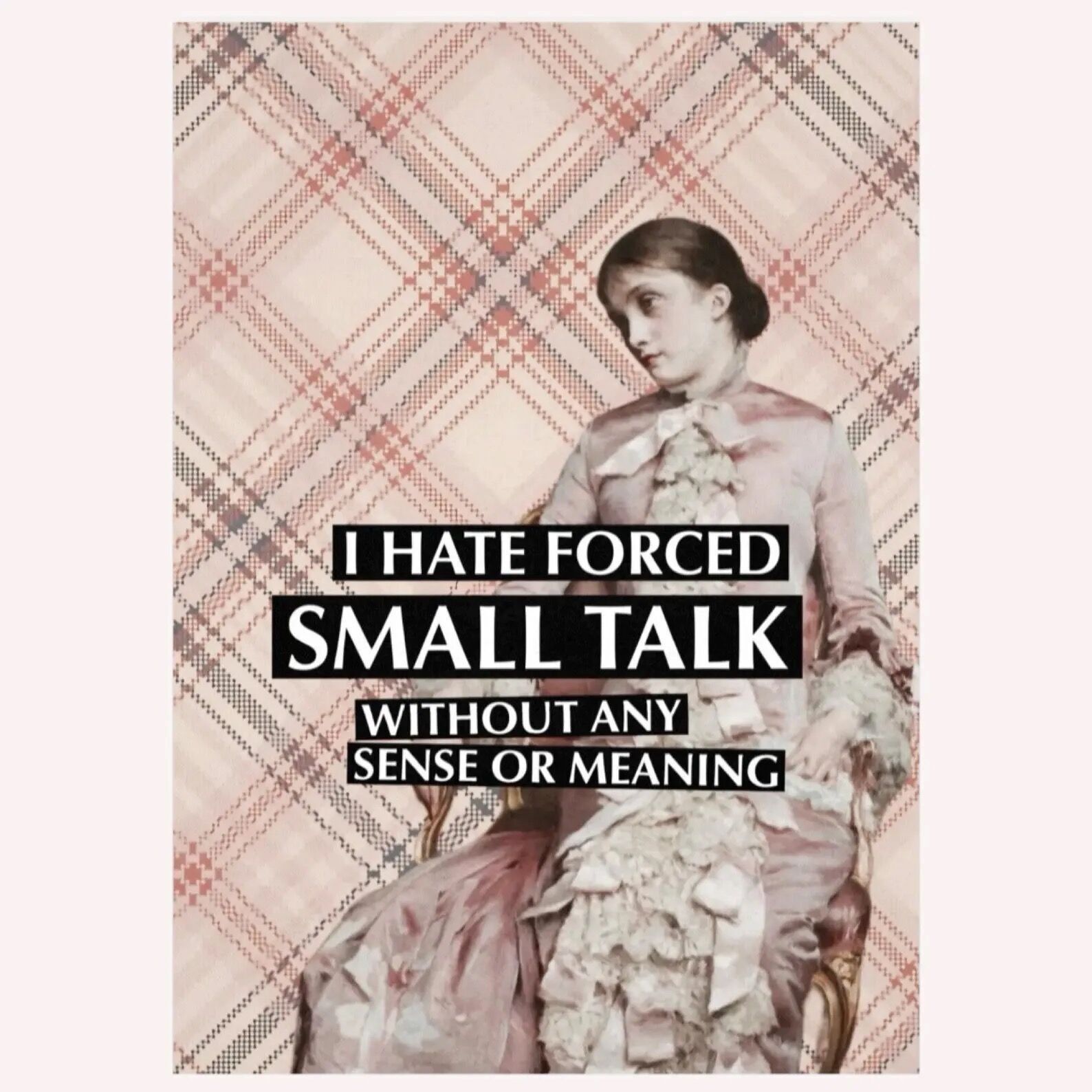 Postkarte "Hate Smalltalk", A6