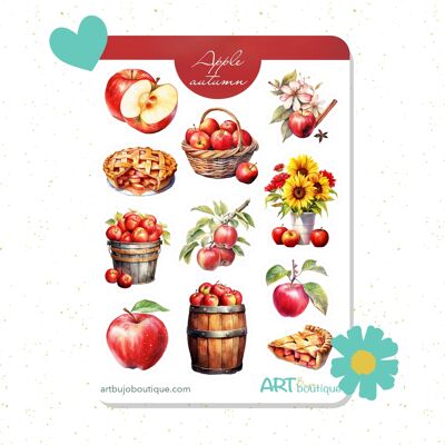 Red Apples Sticker Sheet