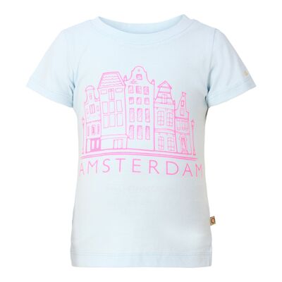 Camiseta Amsterdam Houses - Azul claro