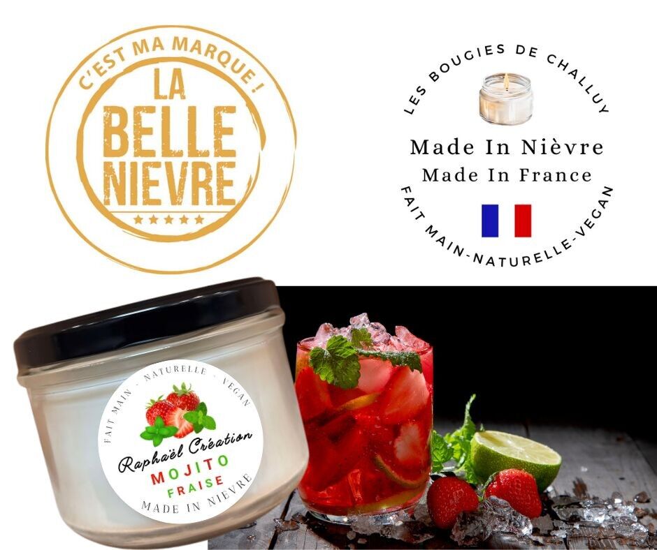 “MOJITO STRAWBERRY” CANDLE MADE IN NIÈVRE