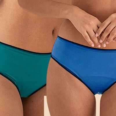 Pack:2 Bikinis menstruales para adolescente flujo abundante Céline.