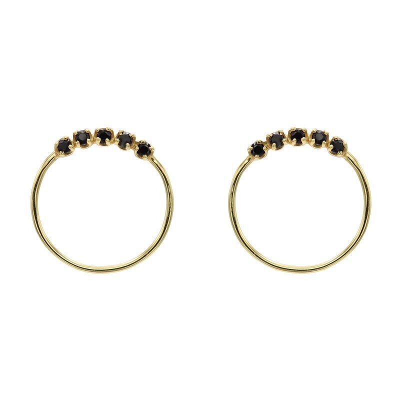 Orecchini neri irenici