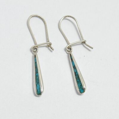 Boucles d'oreilles en turquoise et argent 925