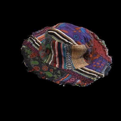 Bohotusk Hemp Patchwork Bucket Hat
