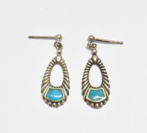 Boucles d'oreilles en turquoise et argent 925