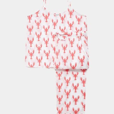 Completo pantaloni canotta in cotone biologico da donna Red Lobster