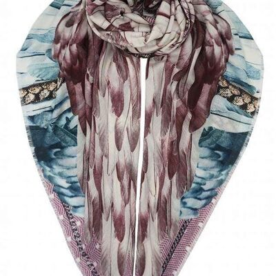 Wing Scarf Pink & Blue