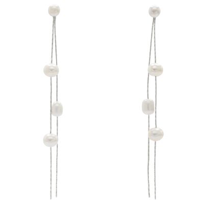 Pendientes Delicate Plata Perlas