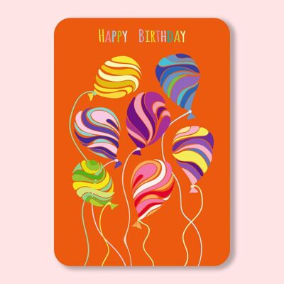 Geburtstagsballons Postkarte