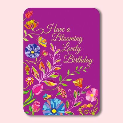 Floral Blooming Birthday Postcard