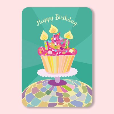 Geburtstags-Cupcake Postkarte