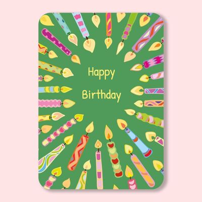 Alles Gute zum Geburtstagskerzen Postkarte