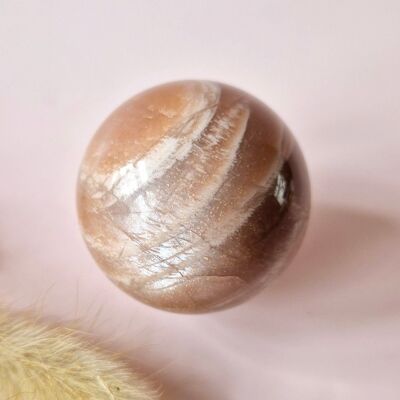 Boule de cristal en pierre de soleil dorée avec reflets bleus et dorés | Sphère de 45 à 63 mm