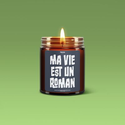 LITERARY MESSAGES CANDLE 'MY LIFE IS A NOVEL'