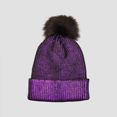 Cap glitter hood purple