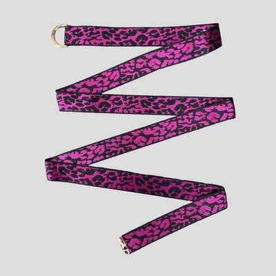 Belt leopard double pink
