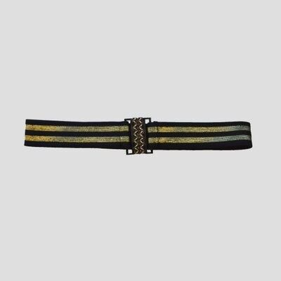 Belt Stripe Glitter Gold