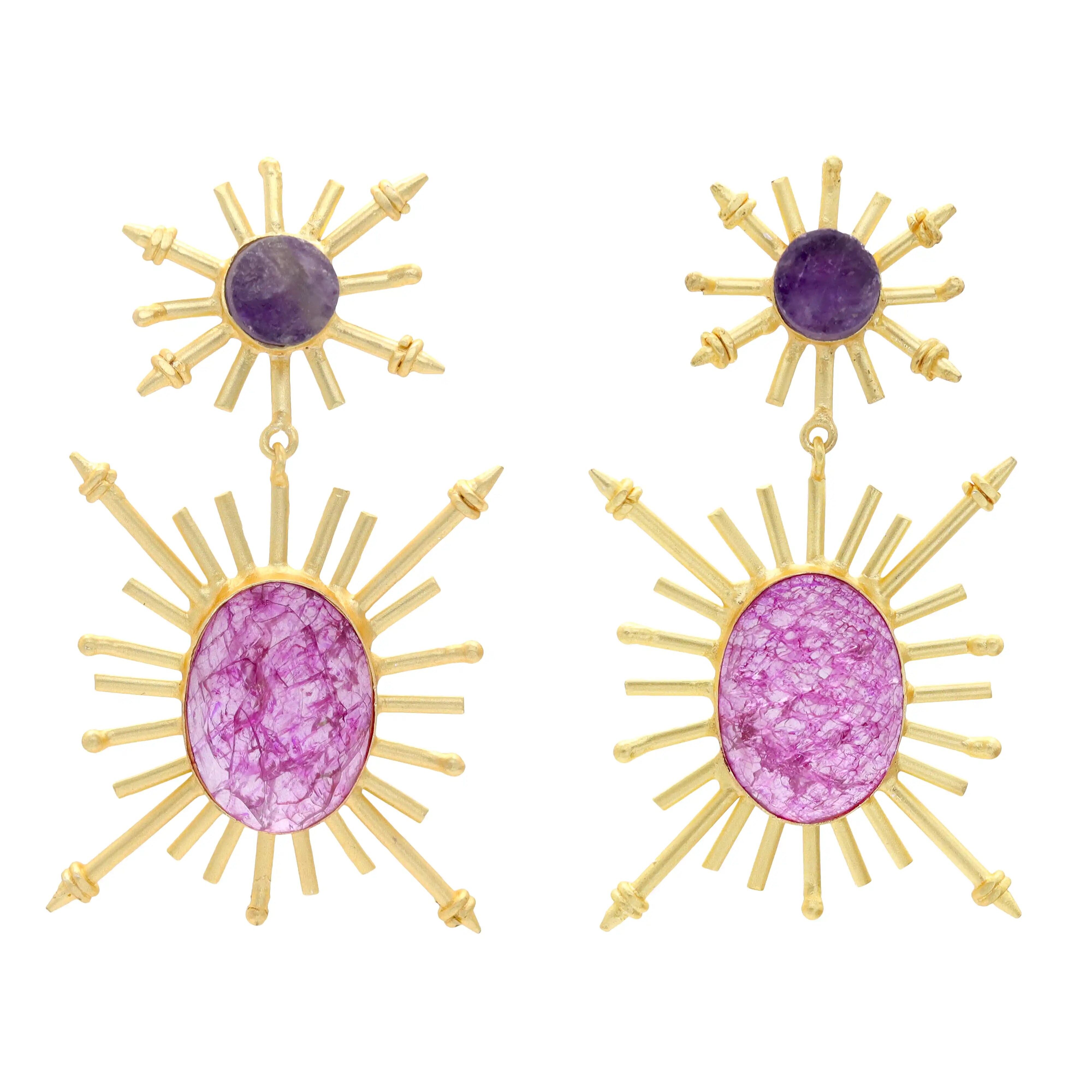 Orecchini Julia Viola e Fucsia