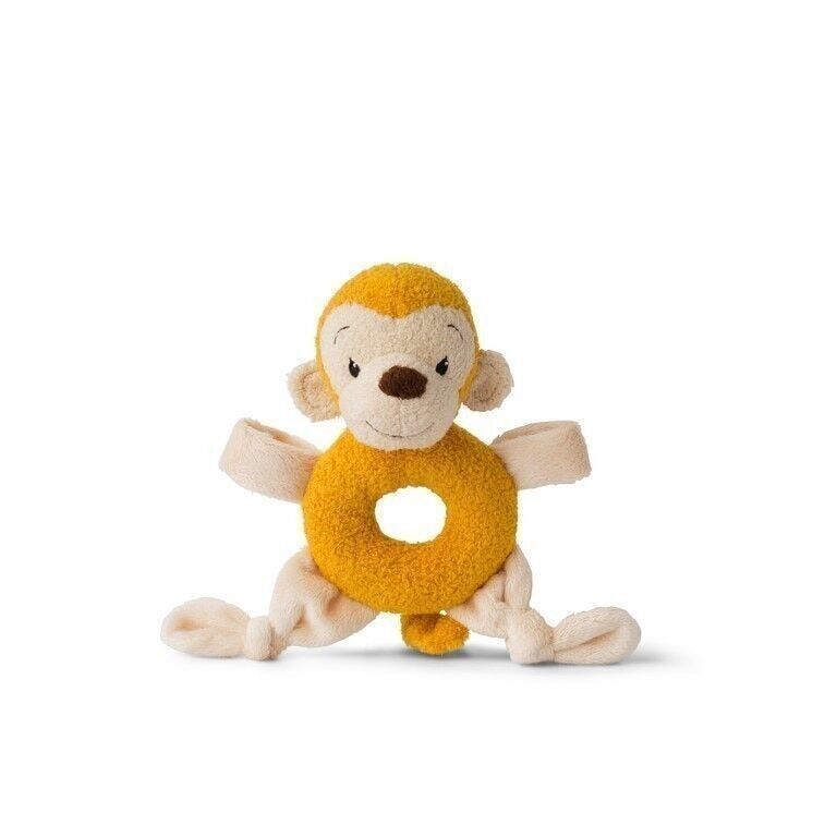 WWF Cub Club - Hochet peluche Singe jaune (avec grelots) - 15cm
