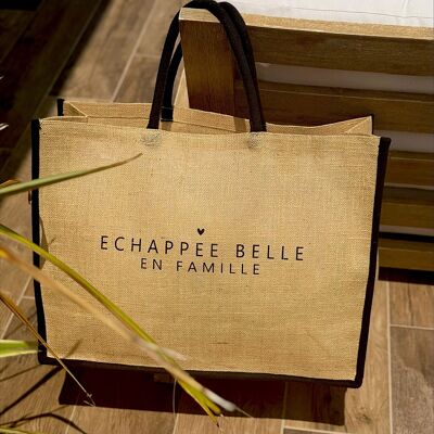 Natural jute tote bag - Echappée Belle - XXL