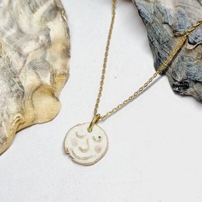 CERAMICS Face Necklace