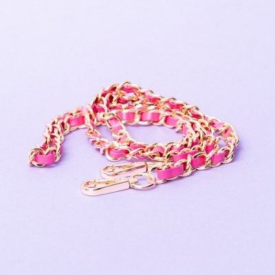 Chain Strap Leather Pink
