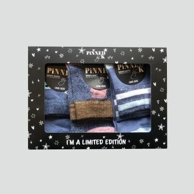 Gift Package Socks Blue Eyes Lightning Stripe