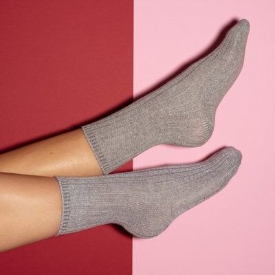 Socks glitter grey
