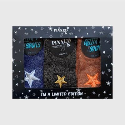 Giftpackage Socks Glitter Multi Stars